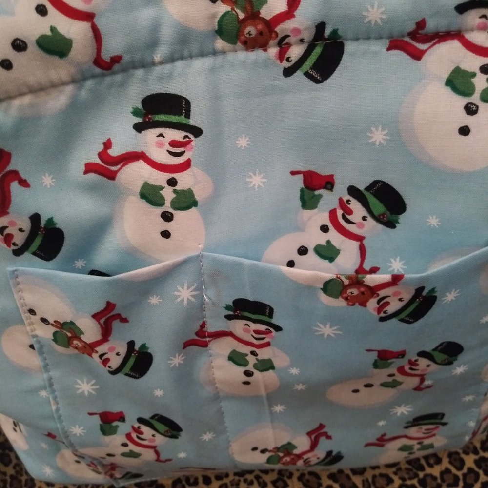 2449 Jeaniemade Scrapbags Snowman Theme Shoulder Tote Bag - Picture 2 of 5
